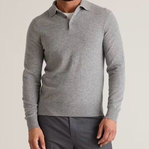 Quince Mongolian Cashmere Polo Sweater